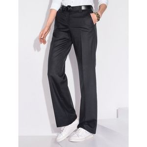 Brax Cindy Wool Trousers Soft Flannel Pants Size 18 Dark Grey